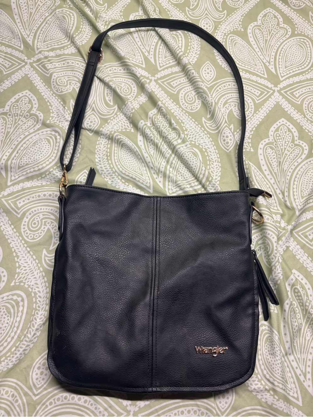 ✴️Wrangler Classic Black Leather Crossbody